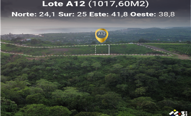 Lote de 1017,6 m2 de oferta en manglaralto