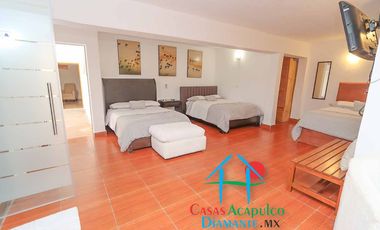 Casa en renta vacacional para 16 personas con alberca, vista al mar