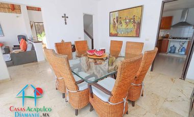Casa en renta vacacional para 16 personas con alberca, vista al mar
