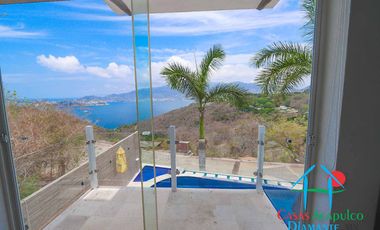 Casa en renta vacacional para 16 personas con alberca, vista al mar