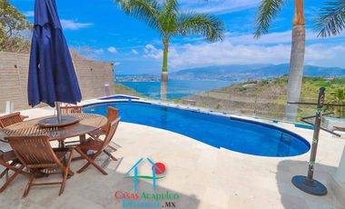 Casa en renta vacacional para 16 personas con alberca, vista al mar
