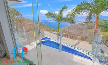 Casa en renta vacacional para 16 personas con alberca, vista al mar