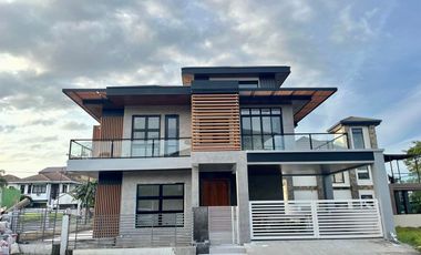 3 storey  Modern corner house with  House with 5br and Pool in the Heart of South Forbes  55M gross nego