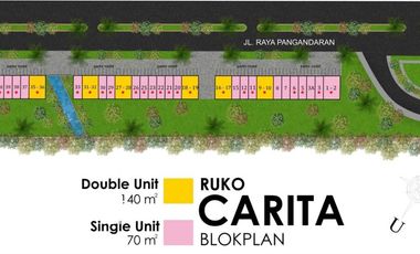 Shophouses in Pangandaran near public facilities can see the sunset and sunrise in this one location