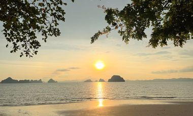 Unique Thai style, Beach front 2-bedroom house with island view for rent in Khaothong, Krabi