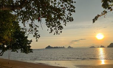 Unique Thai style, Beach front 2-bedroom house with island view for rent in Khaothong, Krabi