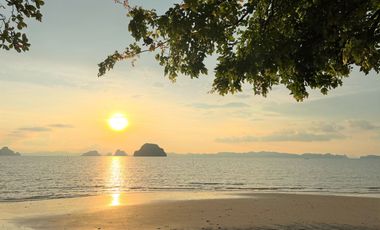 Unique Thai style, Beach front 2-bedroom house with island view for rent in Khaothong, Krabi