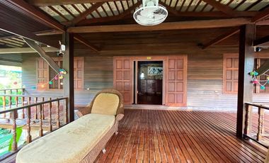 Unique Thai style, Beach front 2-bedroom house with island view for rent in Khaothong, Krabi