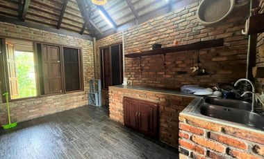 Unique Thai style, Beach front 2-bedroom house with island view for rent in Khaothong, Krabi