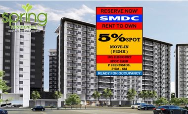 SMDC SPRING RESIDENCES Condo for Sale RENT TO OWN in SM Bicutan, Parañaque City Near in Mall of Asia, Makati City and Alabang (CBD)