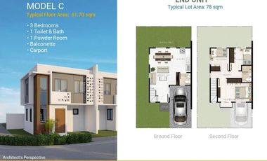 CASA MIRA HOMES DANAO 2 STOREY 3BR TOWNHOUSE FOR SALE