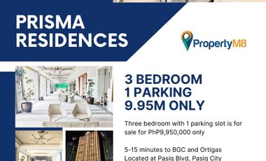 Prisma Residences Three-Bedroom Condo with 1 Parking for Sale Near BGC and Ortigas C011