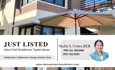 Fully-Furnished 3 Bedrooms, 2-Storey House for Rent in Narra Park Residences Davao