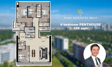 Penthouse 4 bedroom Park Mckinley West Preselling condo for sale Bonifacio Global City Taguig