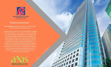 Studio Tower B Axis Residences near Robinson Forum Mandaluyong RFO