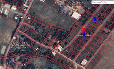 Land sale, 65Wa.,start 230,000 baht, 2plots, utilities, Mueang District, Lamphun.