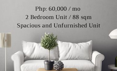Spacious and Unfurnished 2 Bedroom in Vertis North Quezon City