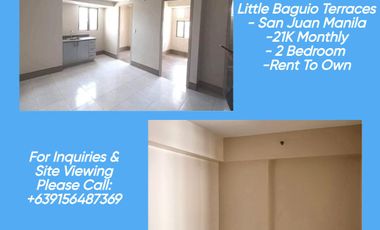 Rent To Own Condo in San Juan 5% To Move in Near Robinson Magnolia and LRT Gilmore