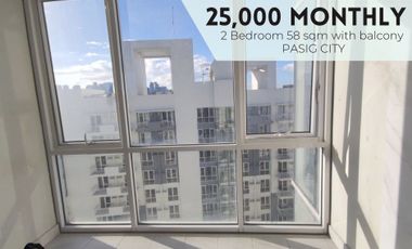 Ready for Occupancy High End Condo in Ortigas Center P25,000 month 2-BR 58.68 sqm w/ balcony