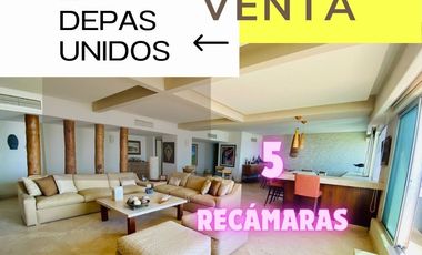 Departamento en venta de 5 recámaras en playa con cancha de tenis y pádel