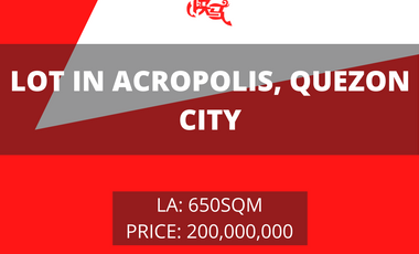 Lot for Sale in Acropolis, Quezon City