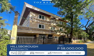9BR House for Sale in Hillsborough, Muntinlupa City