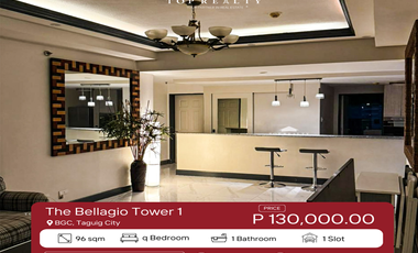 Condominium for Rent in BGC, Taguig City, 2BR 2 Bedroom Condo Unit in Bellagio Tower 1