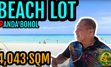 White sand beach lot for sale 4,043 sqm Anda Bohol Philippines 30k/sqm