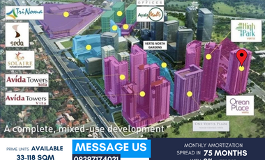 Condo For Sale -Studio Unit 1503 at Orean Place Tower 2  in Vertis North .Live in the Heart of Quezon City's Premier Business and Lifestyle District