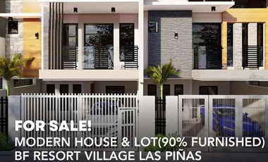 FOR SALE: MODERN HOUSE & LOT(90% Furnished) BF RESORT VILLAGE LAS PIÑAS