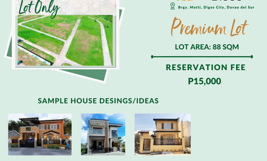 88 SQM - LOT ONLY IN CAMELLA DIGOS