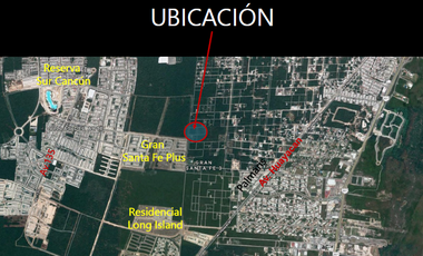 Se Renta Terreno en Cancun 5,000m2 atrás de Santa Fe Plus cerca de Av. Huayacán