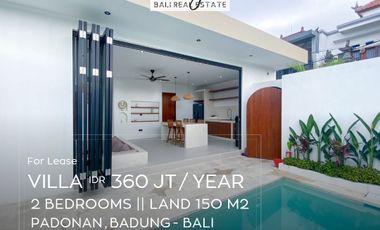 Yearly Rental 2 Bedrooms Villa fully furnished in Padonan Canggu Bali.