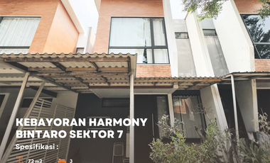 1. Rumah Dijual di Bintaro Sektor 7, Cluster Kebayoran Harmony