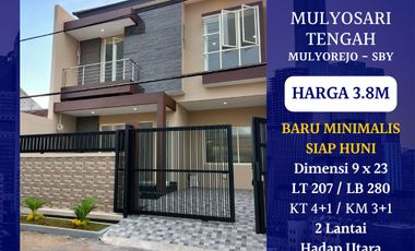 Rumah Surabaya Timur Baru Minimalis Siap Huni Mulyosari Tengah dkt Sutorejo Lebak