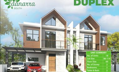 Pre-selling 2-Storey 3-Bedrooms Duplex House for Sale in Danarra South Subdivision Minglanilla Cebu