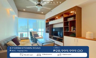 BGC, FOrt Bonifacio, Taguig Condominium for Sale in Forbestown Road 2 Bedroom 2BR Corner Unit
