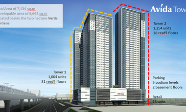 Condo For Sale in Avida Sola Towers, Quezon City / QC Metro Manila