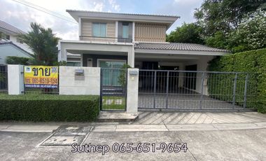 2-story detached house for sale, 62 sq m (Build in), opposite the Clubhouse, Life in the garden village, near Robinson Department Store, Ban Chang, Rayong.