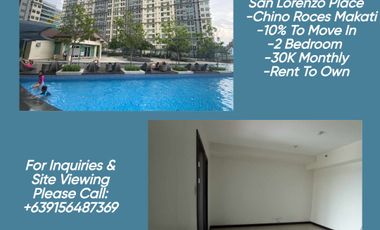 For Sale: Makati Condo 2 Bedroom 10% To Move in 30K Monthly