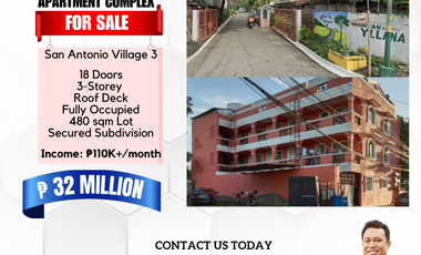 Investment Opportunity: 3-Storey Apartment Complex in San Antonio Village 3, Parañaque City