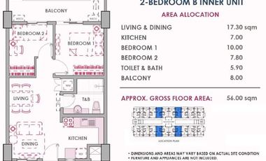 5% DP Promo in 12 months! The Atherton 2 Bedroom 56sqm Condo Unit For Sale in Parañaque near Airport Metro Manila