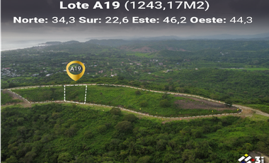 Lote de 1243.17 m2 de oferta en manglaralto