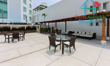 Depa con terraza y vista parcial al mar