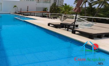 Depa con terraza y vista parcial al mar