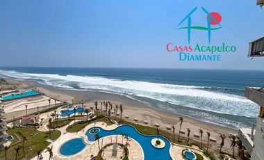 Departamento de playa en oportunidad por Otis. Terraza con jacuzzi y vista frontal al mar