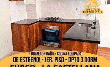 Surco LA CASTELLANA - Departamento Duplex 1er.Piso - 3 Dormit (2dorm c/Baño) + Cocina Equipada (102)