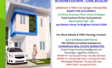 BEST LOT LOCATION RFO U3-8 MODEL B CONER VERY NEAR TO THE 2ND GATE SOLAR-POWERED BLUHOMES KATMON-SJDM – ONLY 20K TO RESERVE