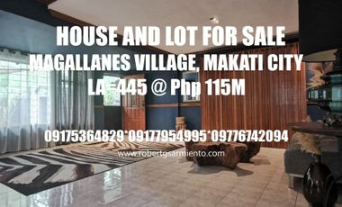 MAGALLANES VILLAGE, MAKATI CITY - HOUSE AND LOT FOR SALE