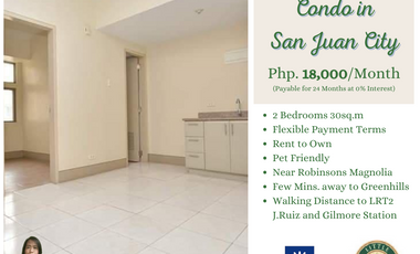 18K Monthly Condo for Sale  Ready for Occupancy in San Juan near Robinsons Magnolia